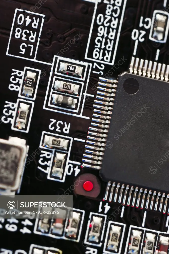 Close-up of computer chip