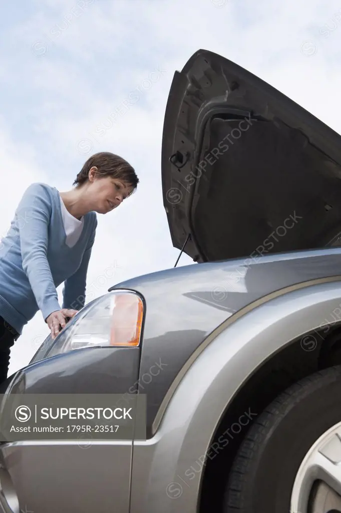 Woman shopping for car