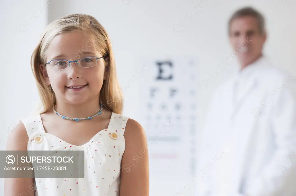 Child at eye doctor