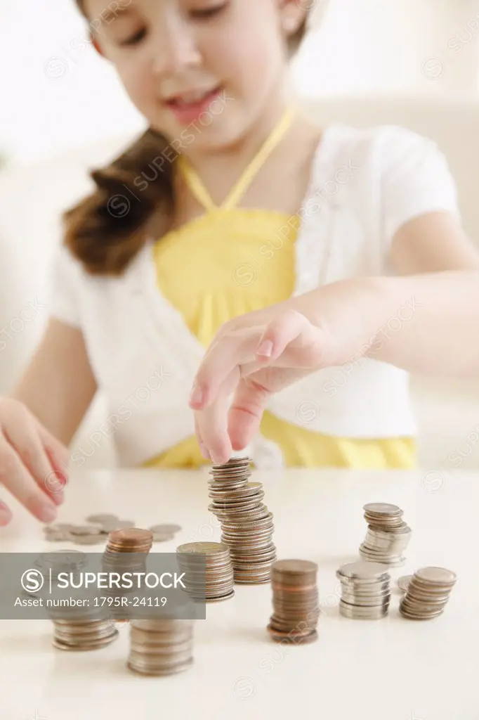 Child paying with money