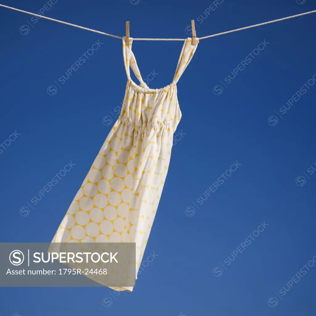 Dress on clothes line