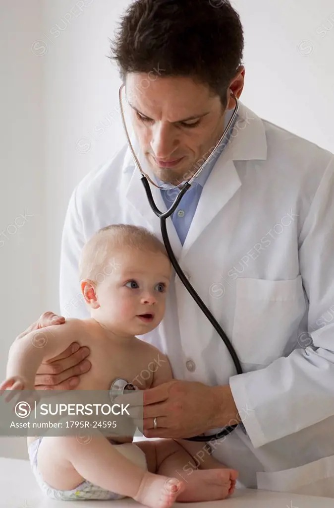 Doctor and baby