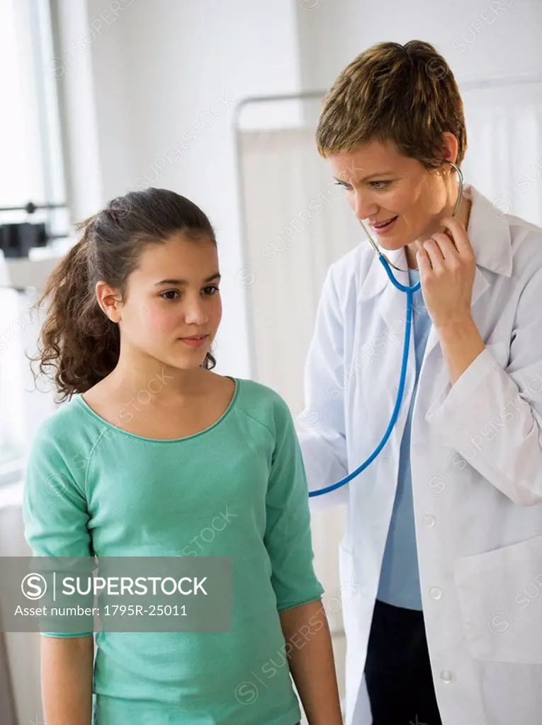 Doctor and patient in pediatrician´s office