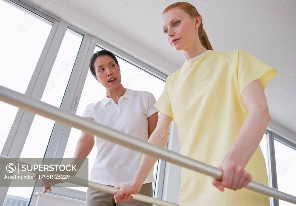 Patient doing physical therapy