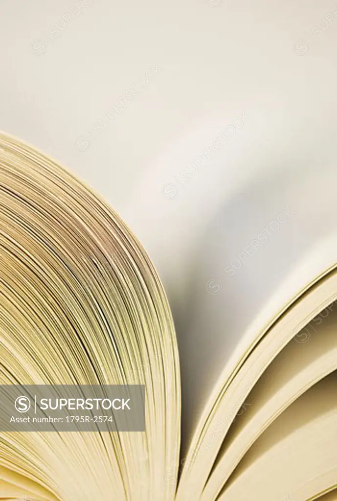 Closeup of an open book