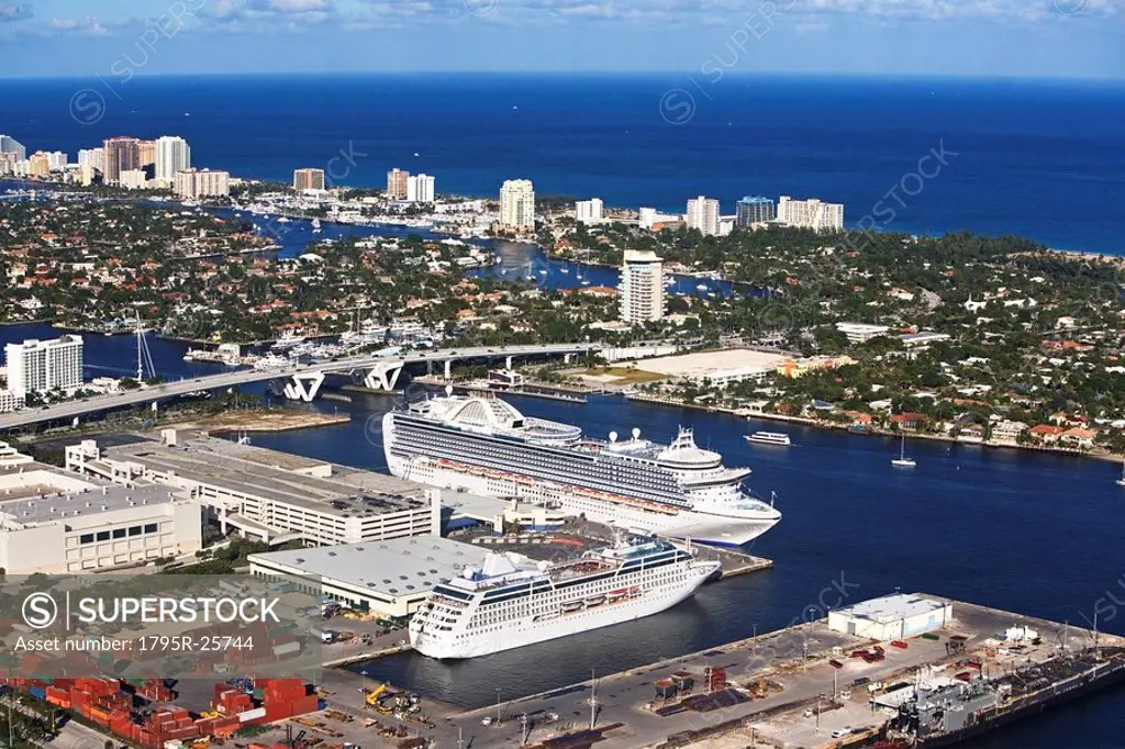 Cruise ship docked in Florida