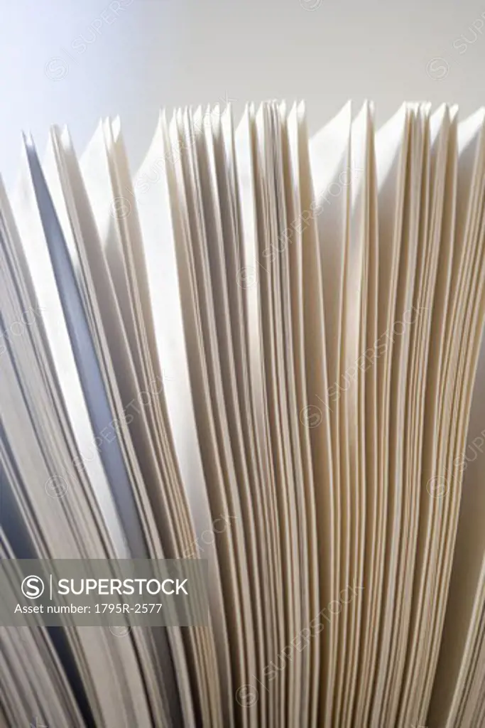 Closeup of pages of a book