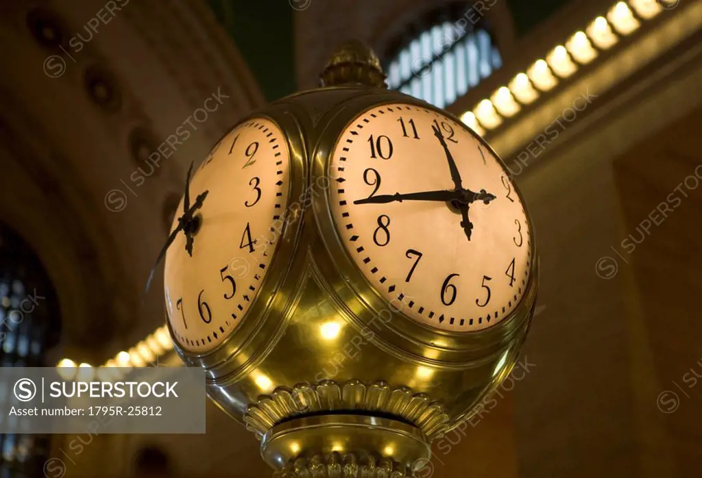 Clock inside Grand Central Station building
