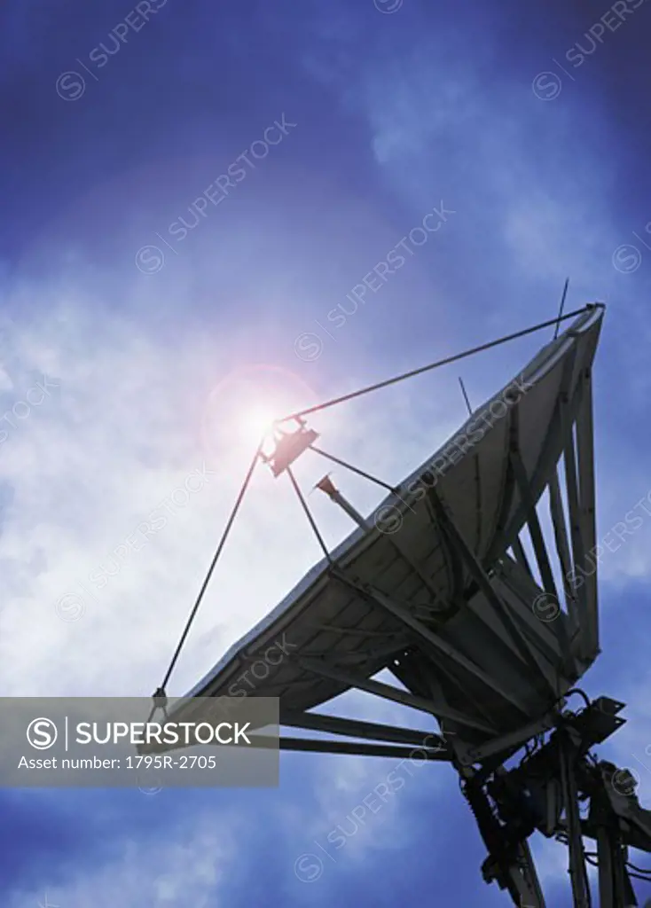 Silhouette of satellite dish