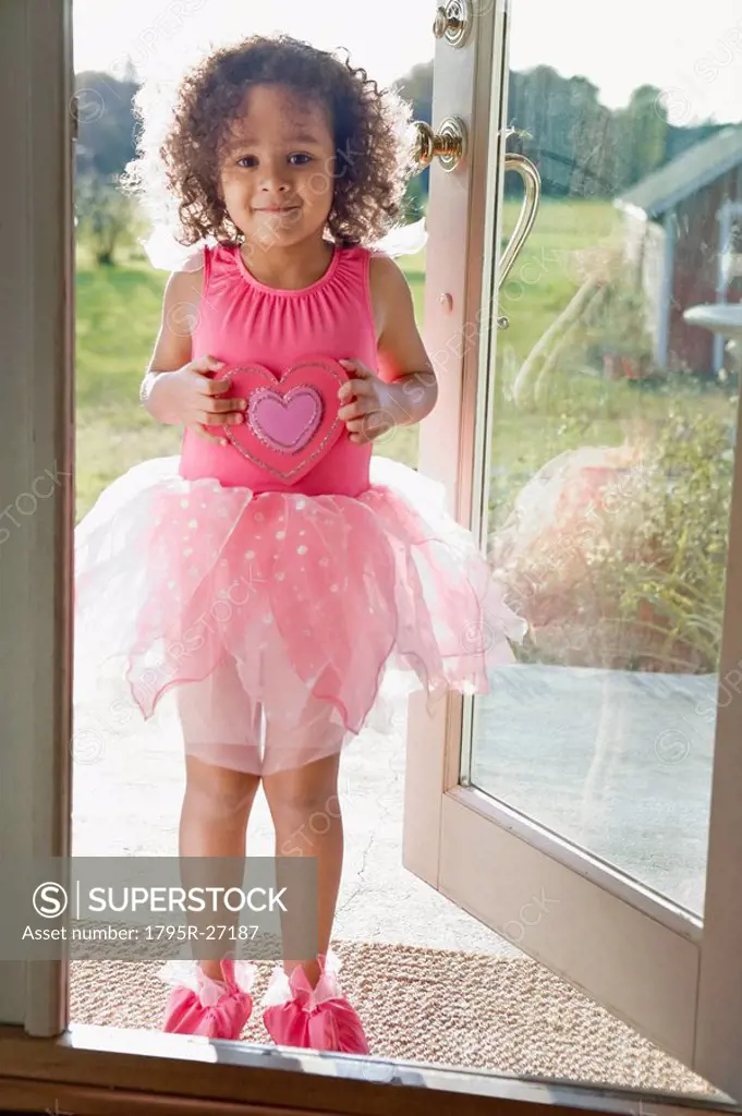 Young girl dressed as a ballerina