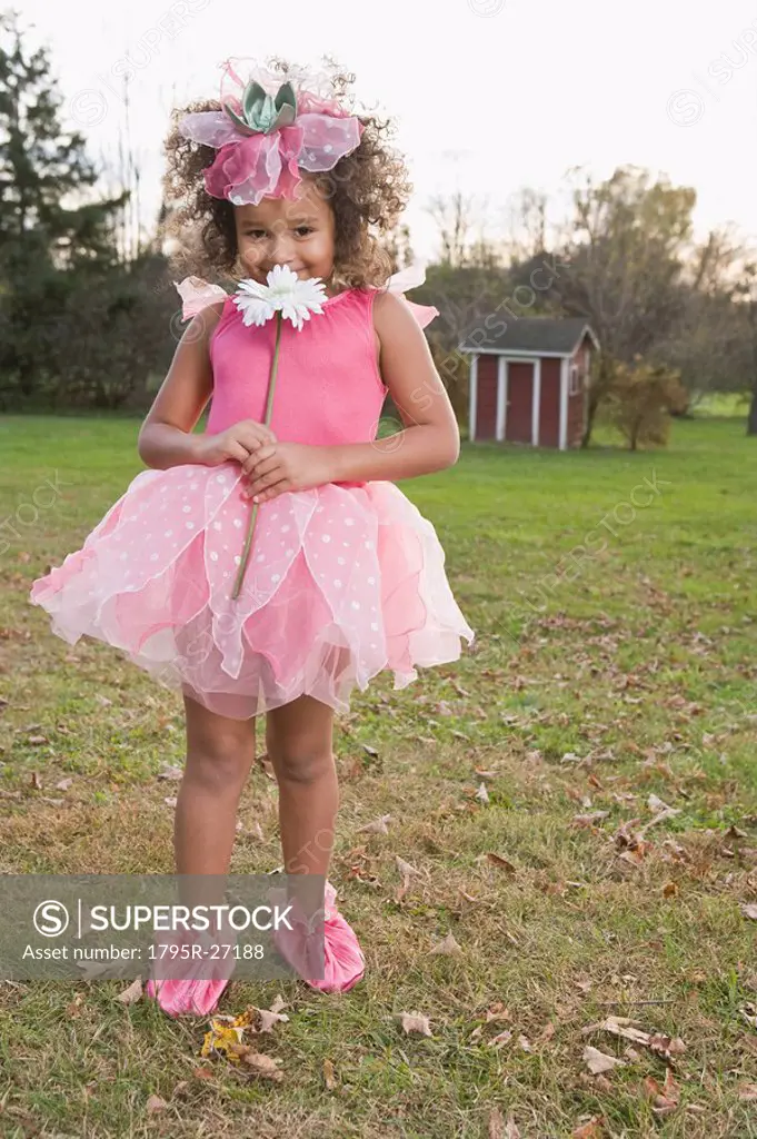 Young girl dressed as a ballerina