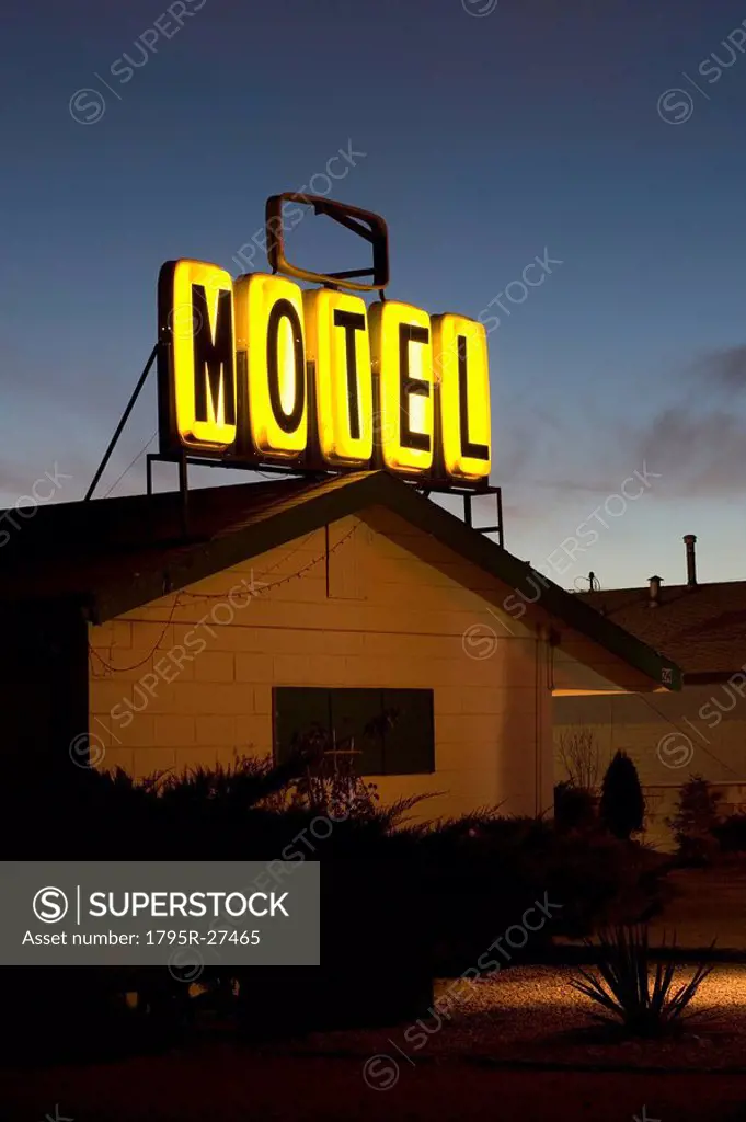 Illuminated motel sign