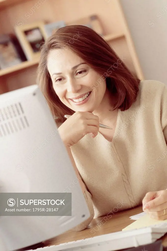 Woman working at computer