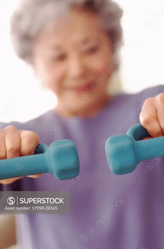 Senior exercising