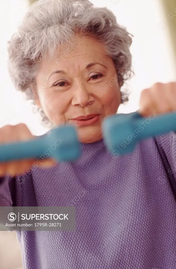 Senior woman exercising