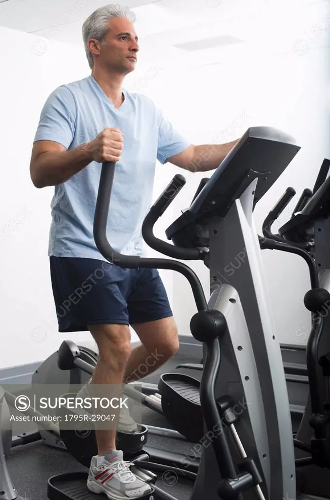 Man exercising on Stairmaster
