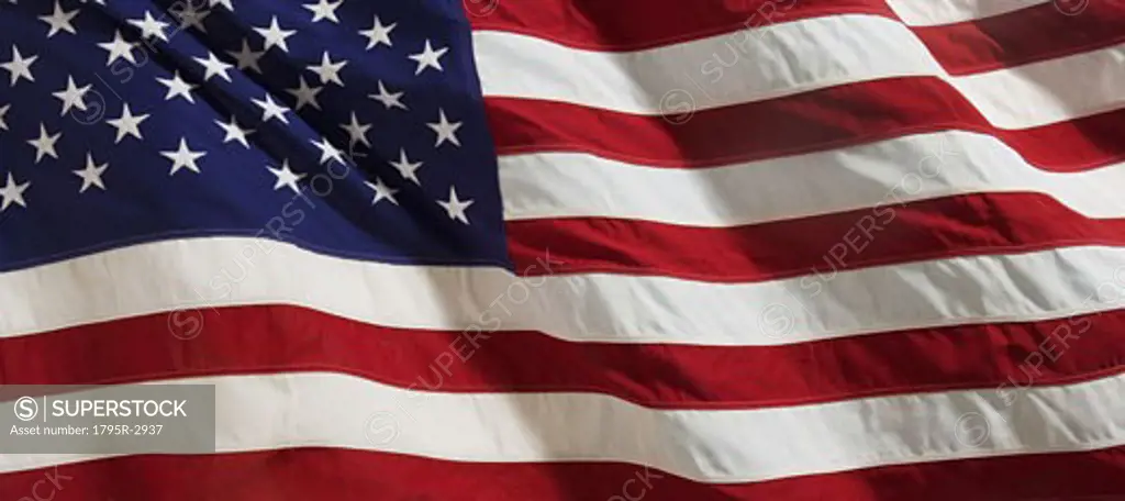 Closeup of American flag