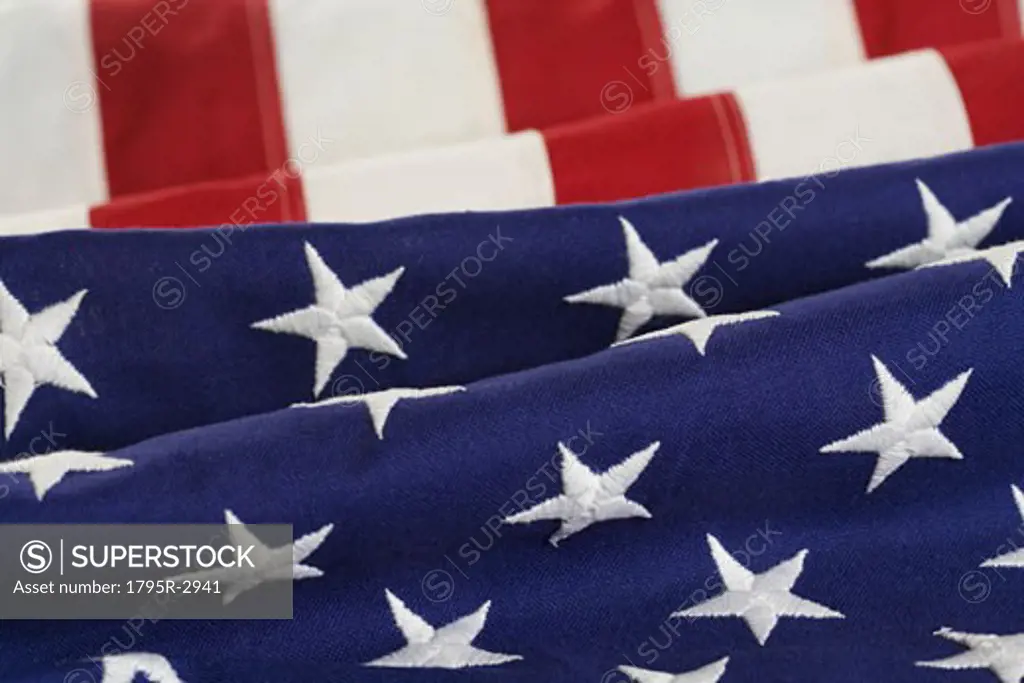 Folds of American flag