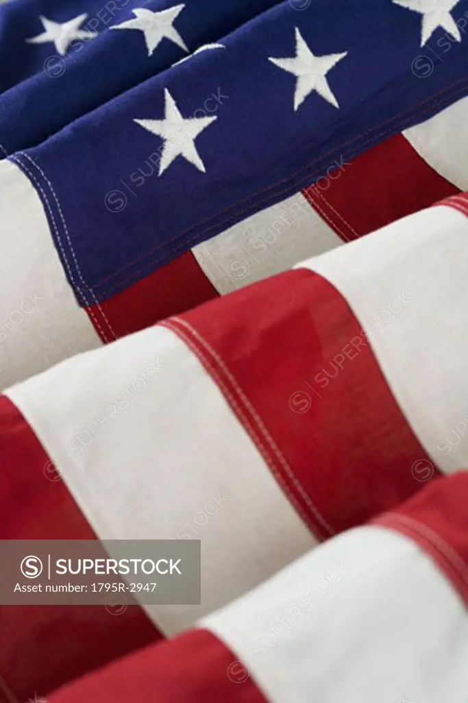 Folds of American flag