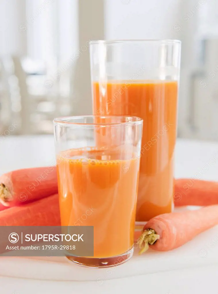 Fresh carrot juice