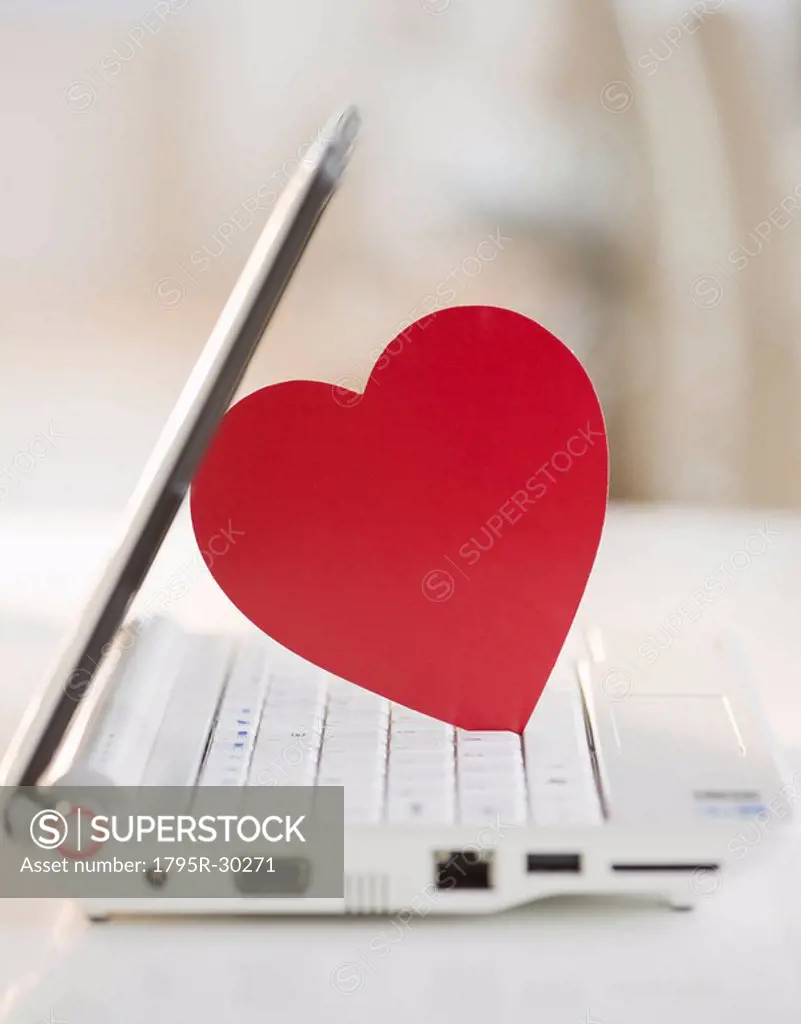 Heart on a laptop