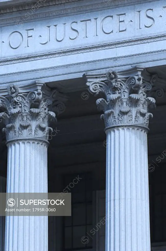 Columns of County Court House in New York NY