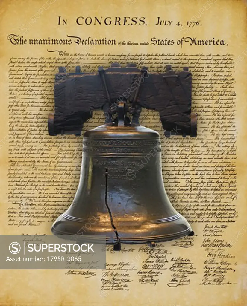 Liberty Bell and the Declaration of Independence