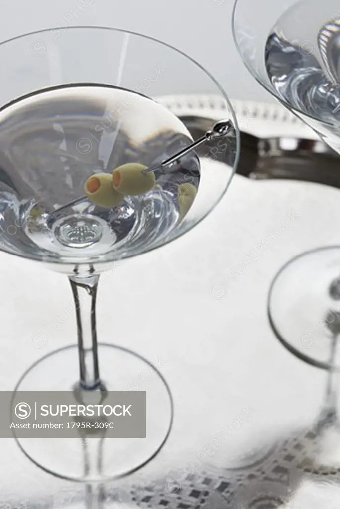 Closeup of a martini cocktail