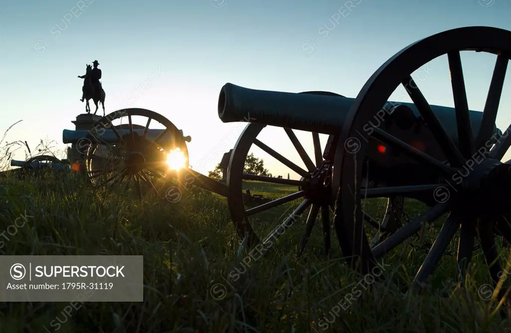 Sunset at Gettysburg national military park