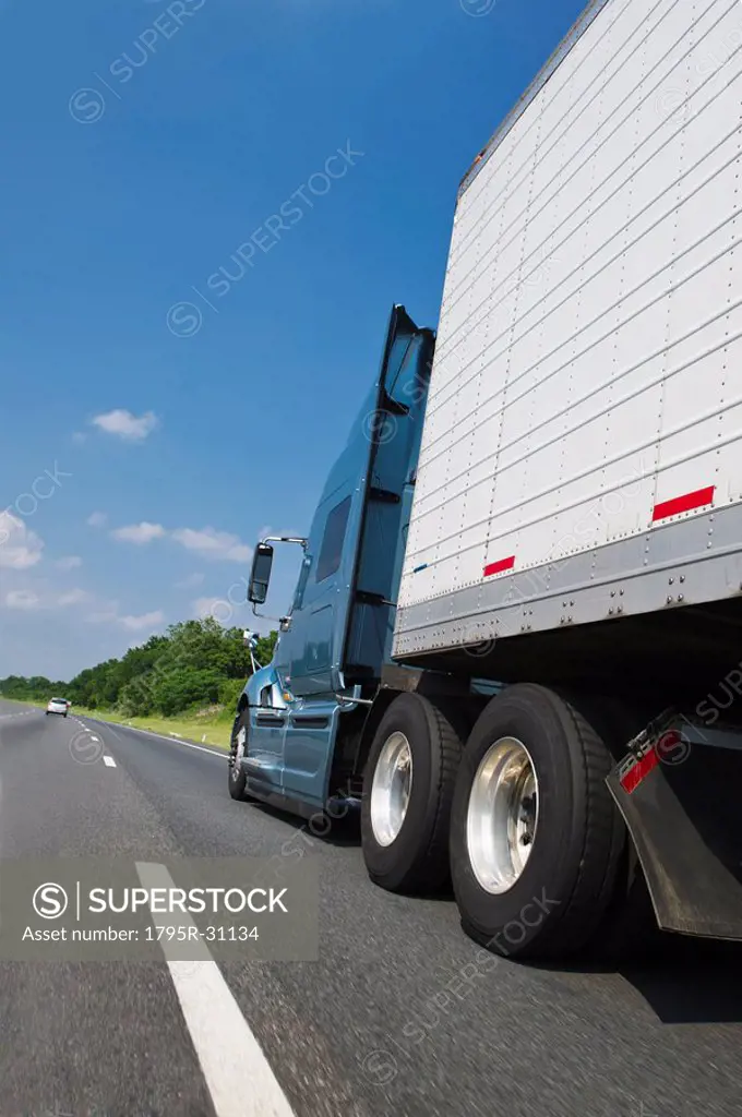 Transport truck on highway