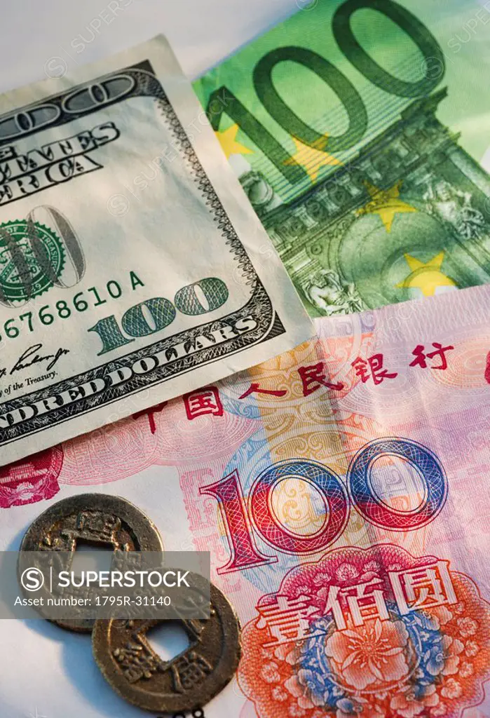 Chinese American and European money