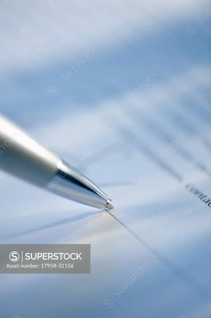 Pen and legal document