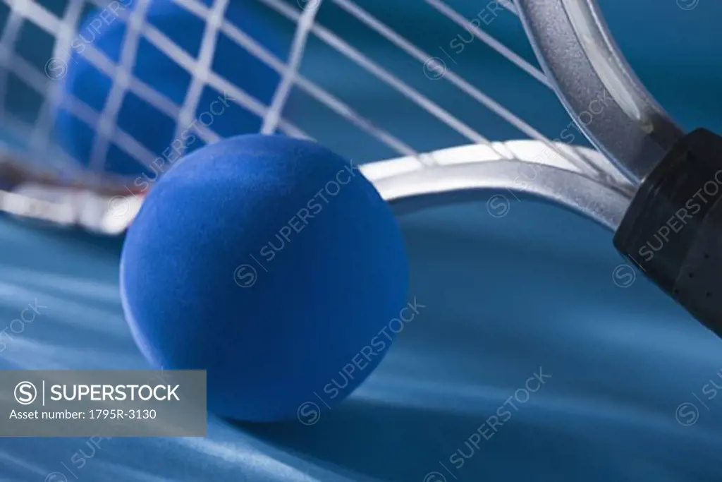 Closeup of racquetball gear