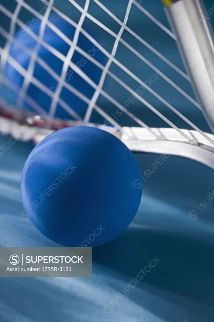 Closeup of racquetball gear
