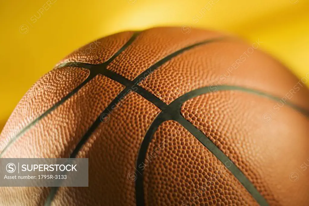 Closeup of a basketball