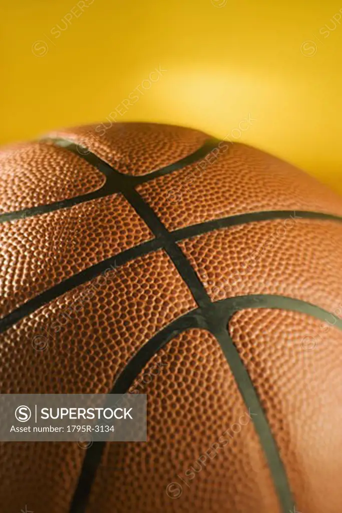 Closeup of a basketball