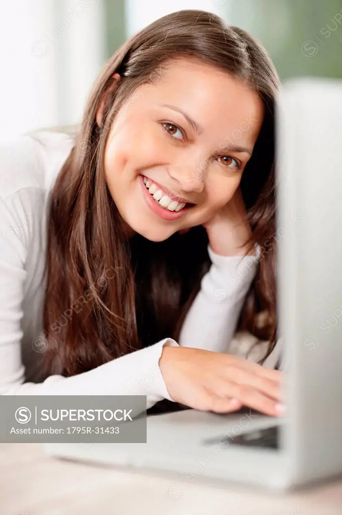 Woman browsing the internet