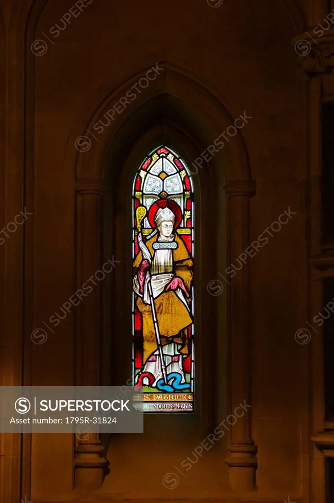 Stained glass window in Christ Church Cathedral