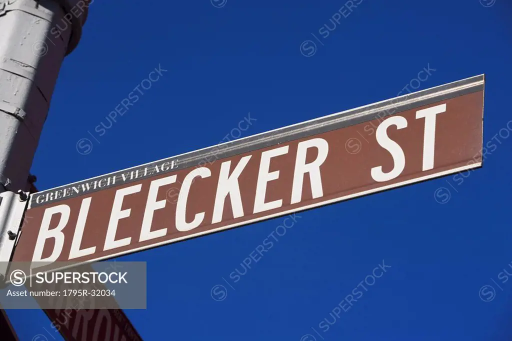 Bleeker Street sign