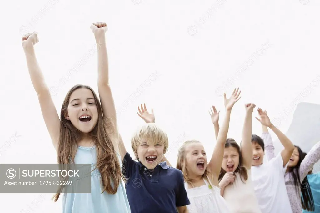 Group of happy children