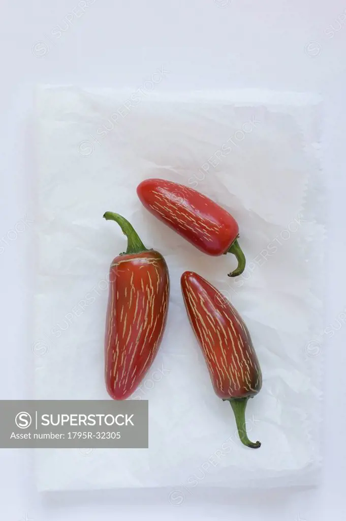 Three spicy fresno peppers