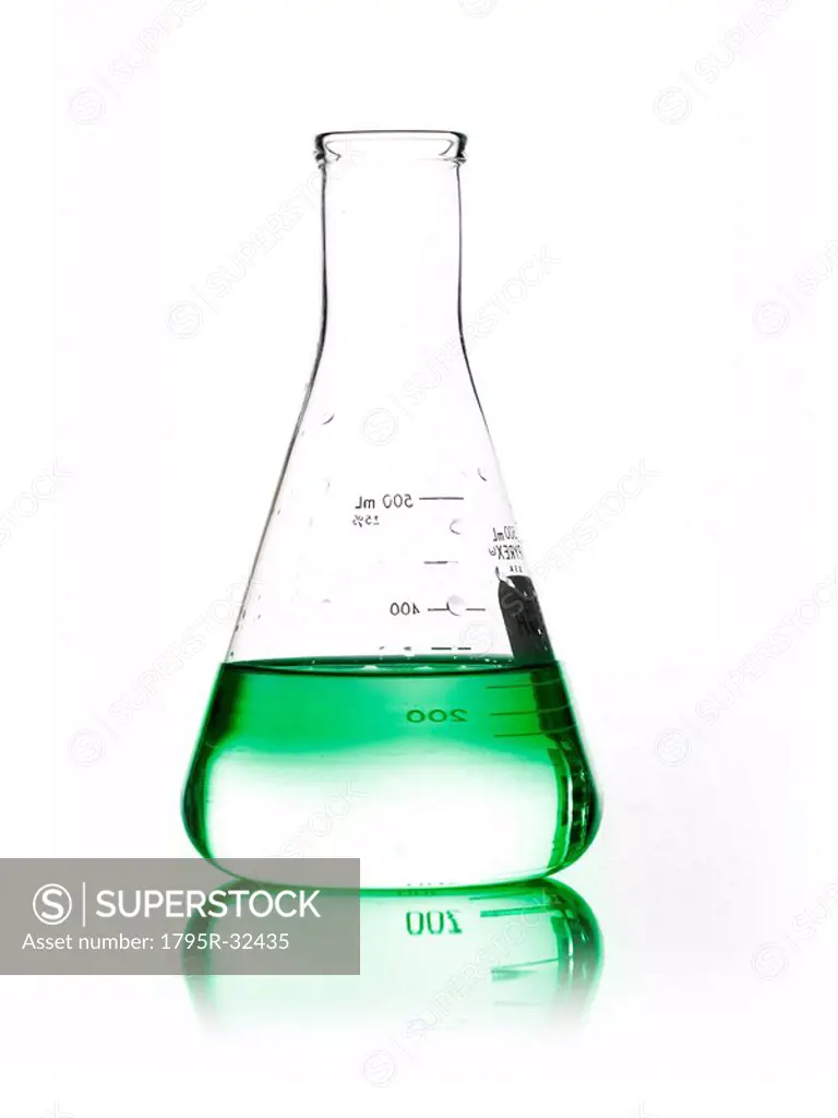 Green liquid in beaker