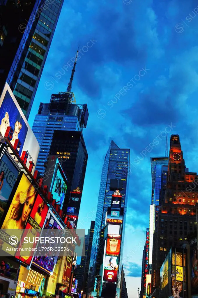 Times Square New York City at dusk