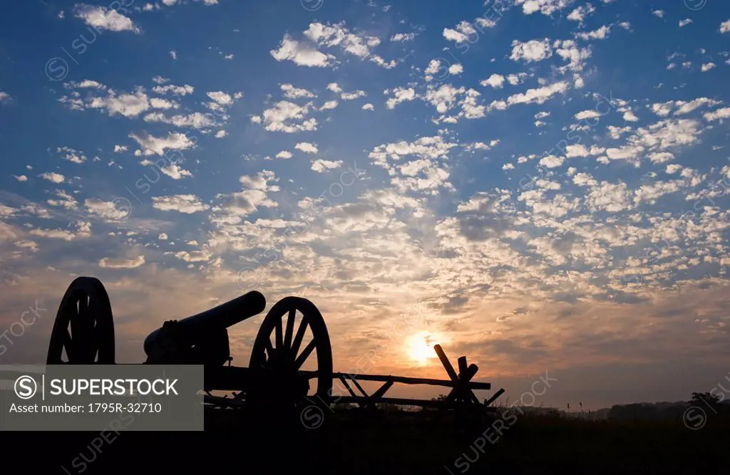 Cannon at dusk