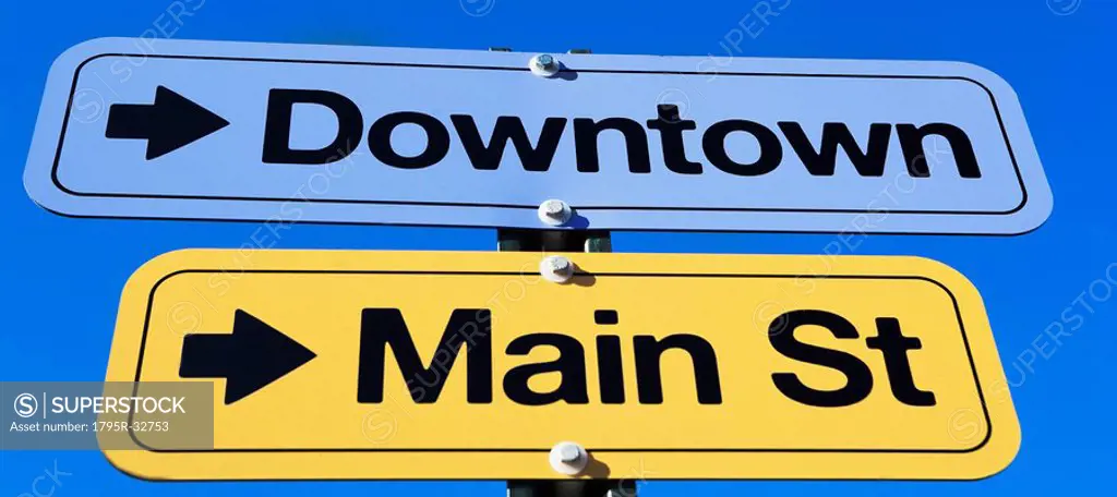 Directional road signs