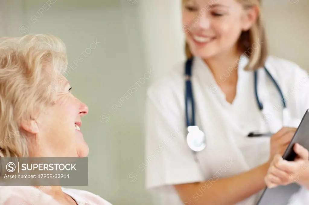 Nurse and senior patient