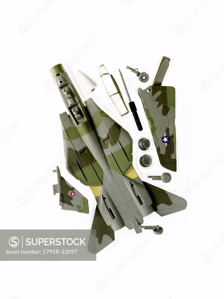 Camouflage toy airplane