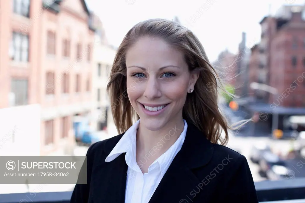 Portrait of businesswoman outdoors