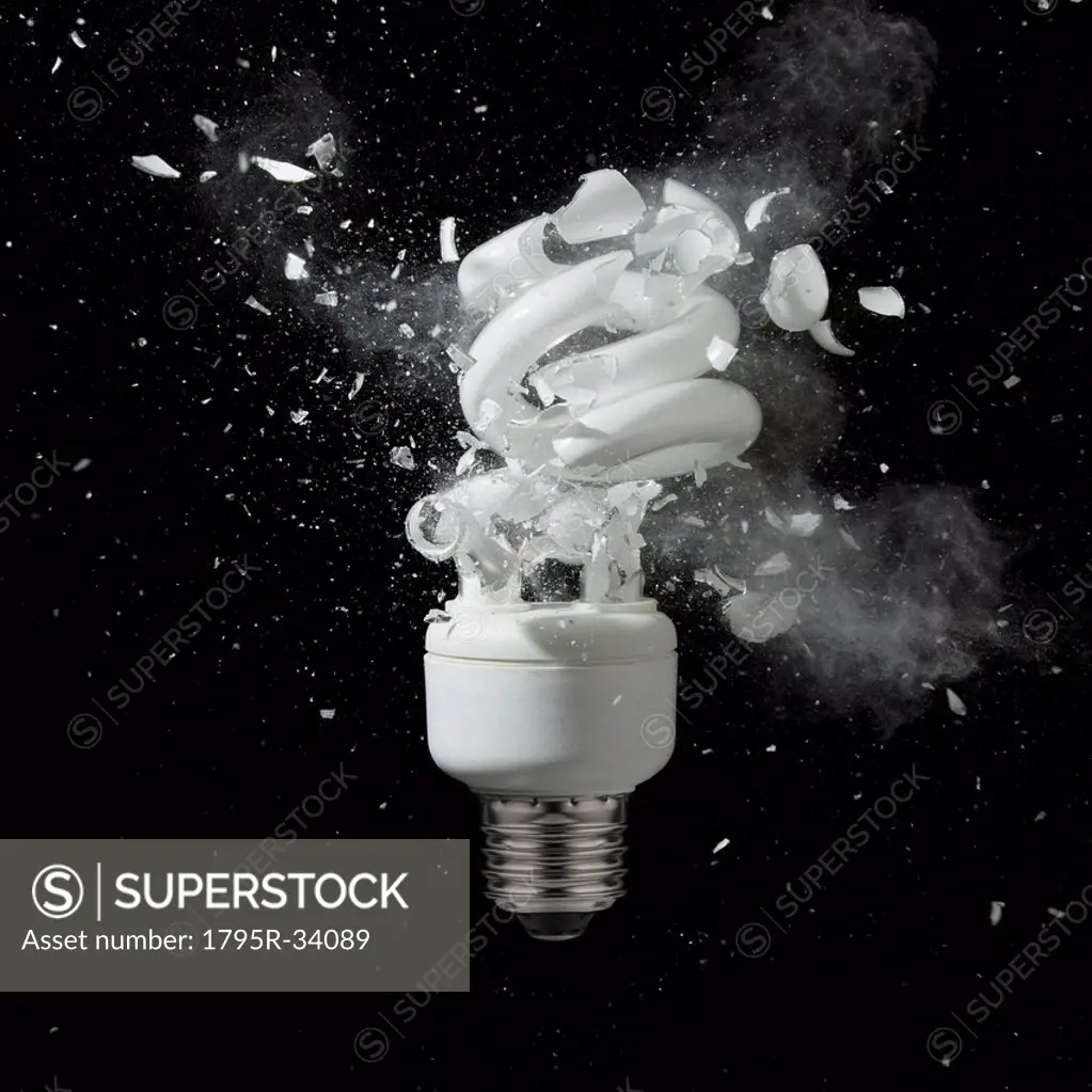 Energy efficient lightbulb exploding
