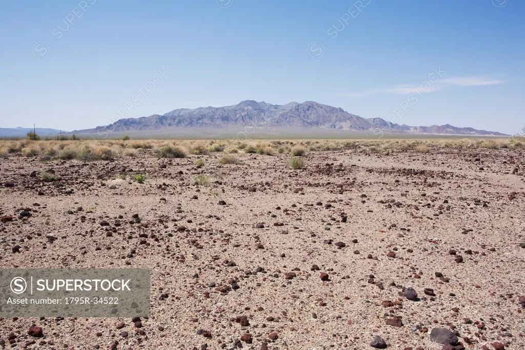 Desert landscape with Funeral Mountain